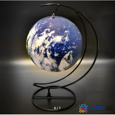 3D светильник-ночник " Земля" глобус на подставке